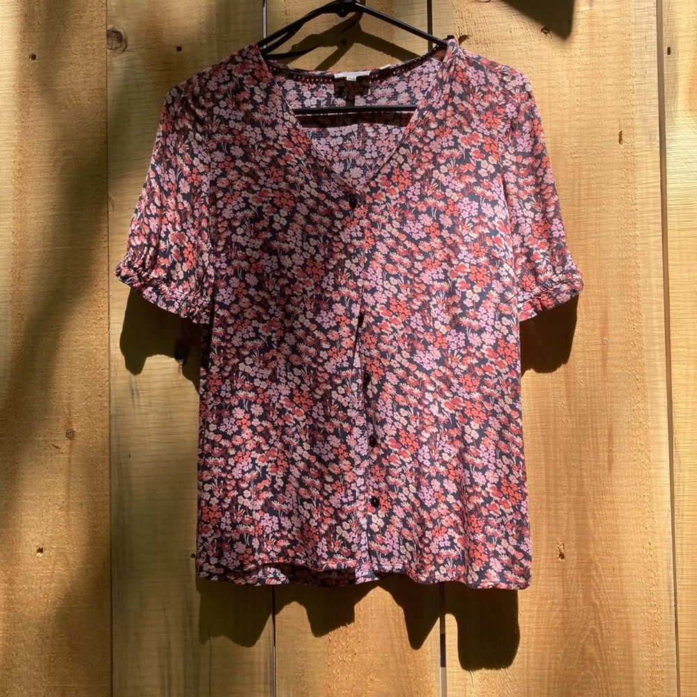 Fat Face flower blouse, size US 2